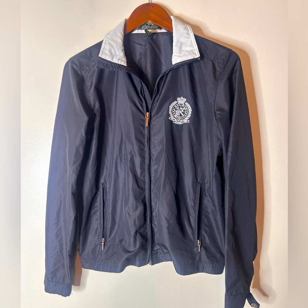 Lauren Ralph Lauren Active Women's Full Zip Crest Emblem Windbreaker Golf Jacket